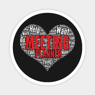 Meeting planner Heart Shape Word Cloud Design design Magnet